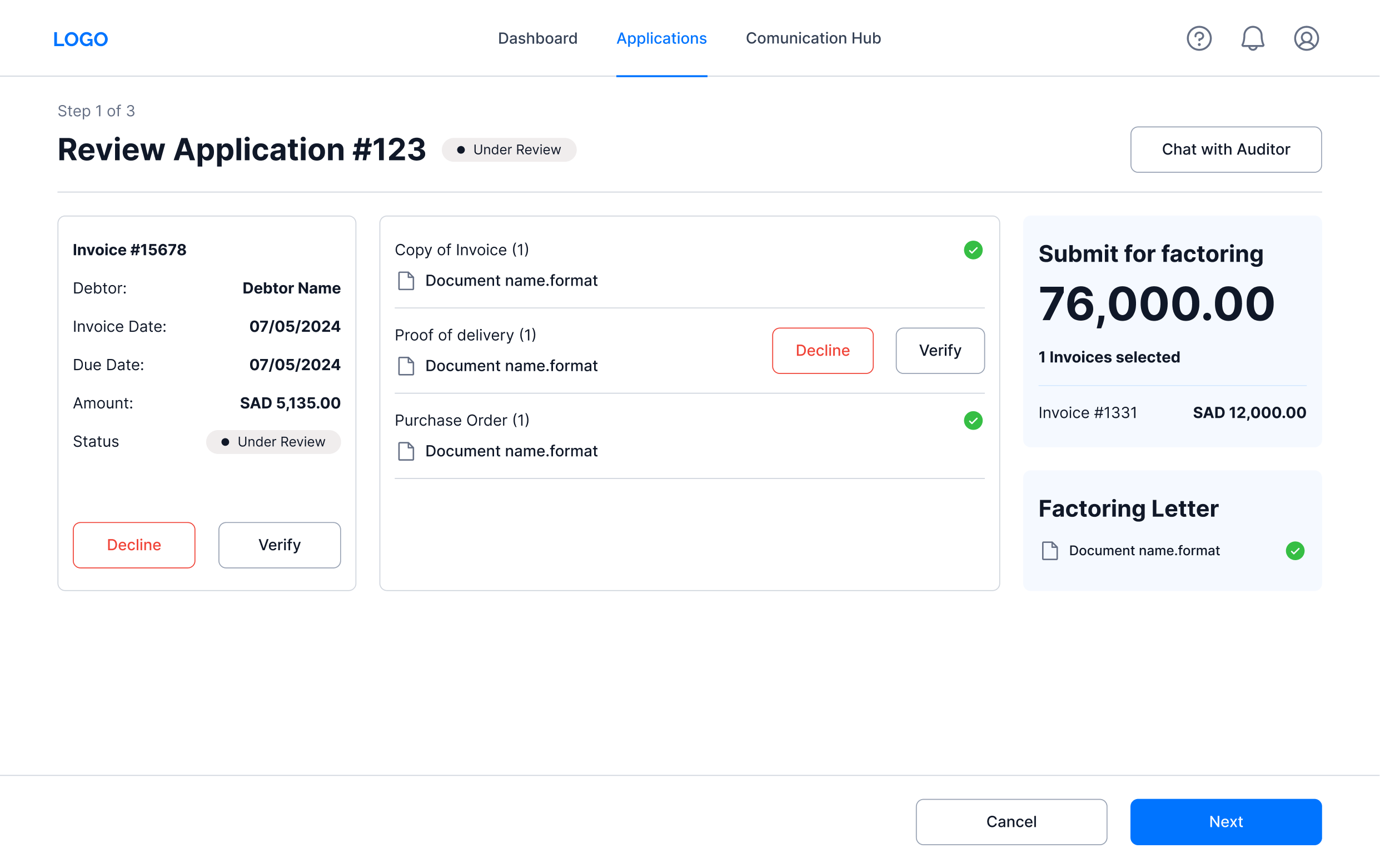 Analyst approval view