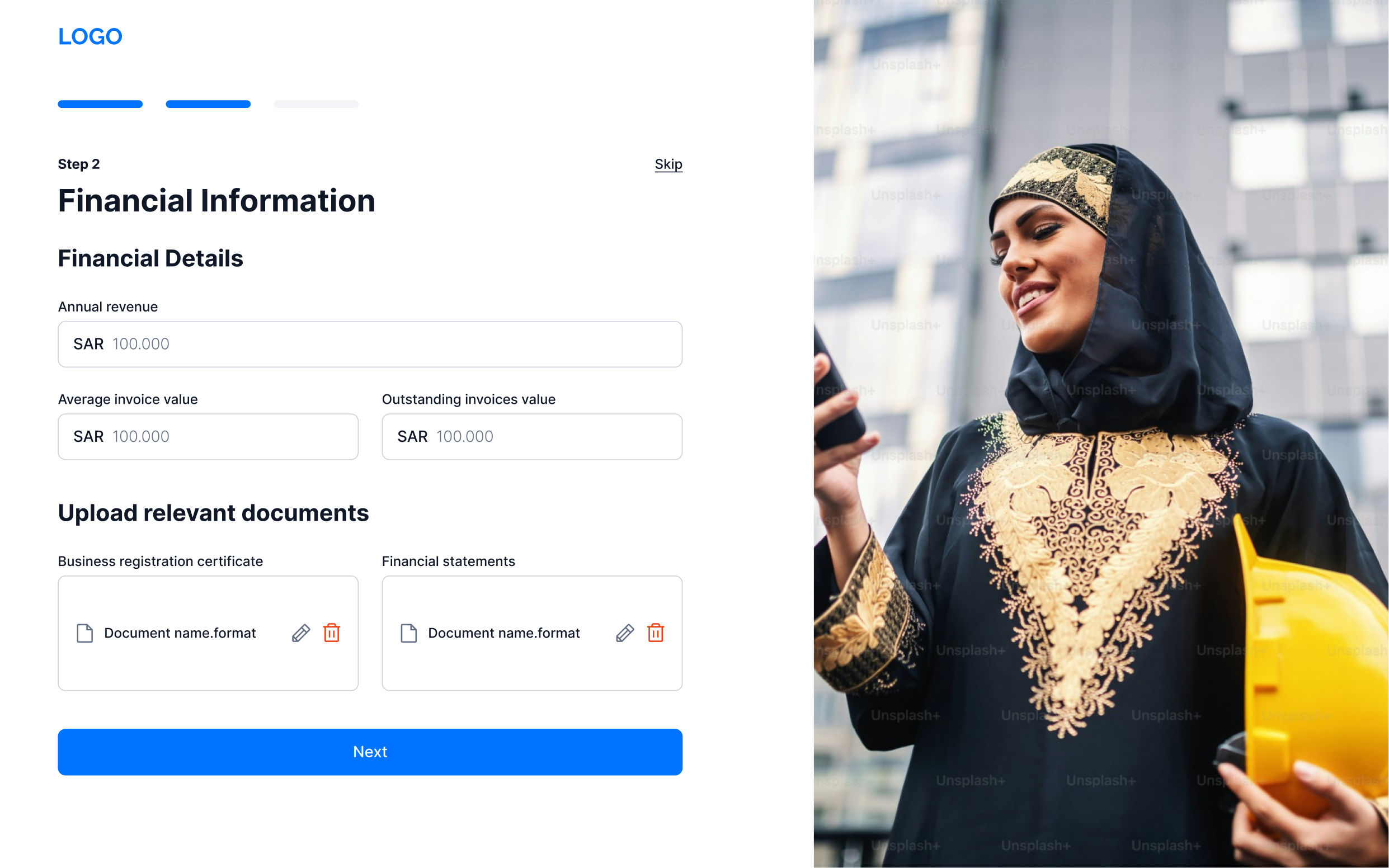 Onboarding UI Design